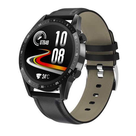 T30 Smart Watch Black Leather – 1,28 inch Life, Theo dõi nhịp tim, giấc ngủ, Bluetooth