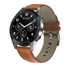 T30 Smart Watch Brown Leather – 1,28 inch Life, Theo dõi nhịp tim, giấc ngủ, Bluetooth 
