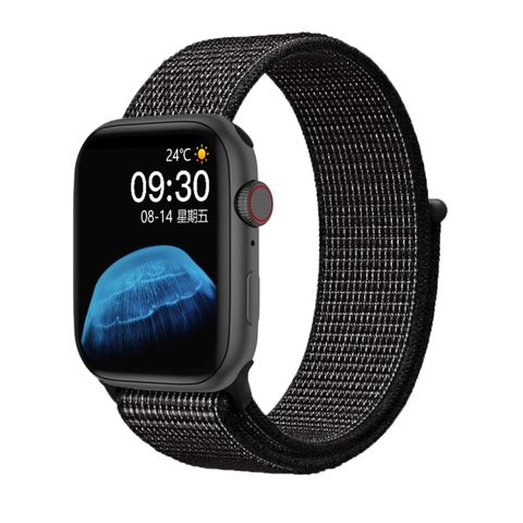 DW35PRO 1.75 inch Nylon Strap Black – Đồng hồ thông minh chống nước IPX7, dây nylon