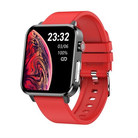 E86 Red – Đồng hồ thông minh chống nước IP68, giám sát oxy máu và nhiệt độ cơ thể, chẩn đoán y tế AI
