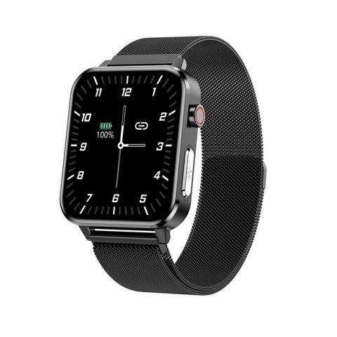 E86 Smartwatch Steel Strap Black – Màn hình màu TFT 1.7 inch, chống nước IP68, AI Health