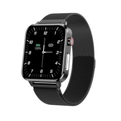  E86 Smartwatch Steel Strap Black – Màn hình màu TFT 1.7 inch, chống nước IP68, AI Health 
