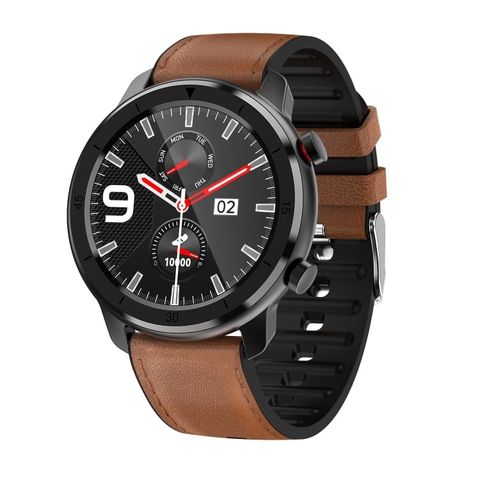 Đồng hồ thông minh M97 Black Brown Silicone – Màn hình IPS 1.28 inch, IP67, Bluetooth