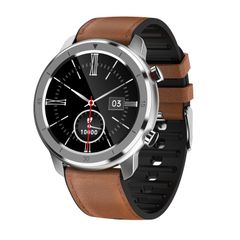  Đồng hồ thông minh M97 Silver Brown Silicone – Màn hình IPS 1.28 inch, IP67, Bluetooth 
