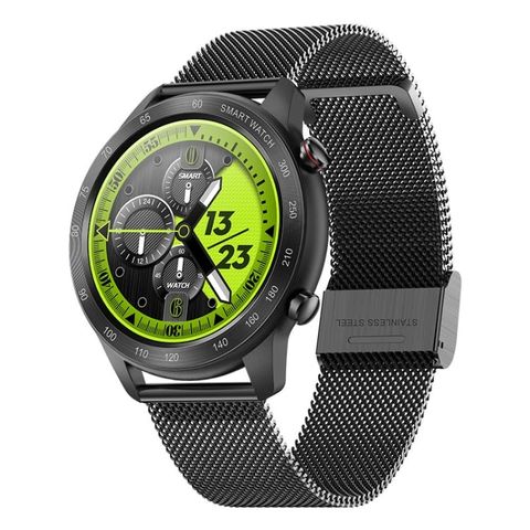 Đồng hồ thông minh MX5 Steel Black – Màn hình IPS 1,3 inch, IP68, Bluetooth