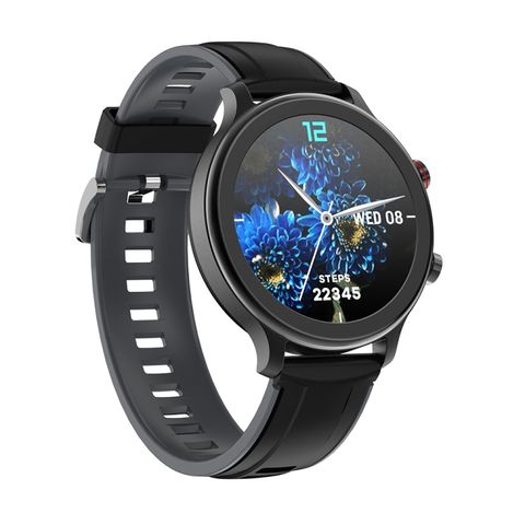 Đồng hồ thông minh MT18 Leather Strap Black – Màn hình màu HD 1.28 inch, IP67, Bluetooth
