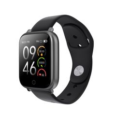  Q1S Smart Watch Black – Màn hình 1,3 inch LCD, IP68, Nhịp tim & Huyết áp 