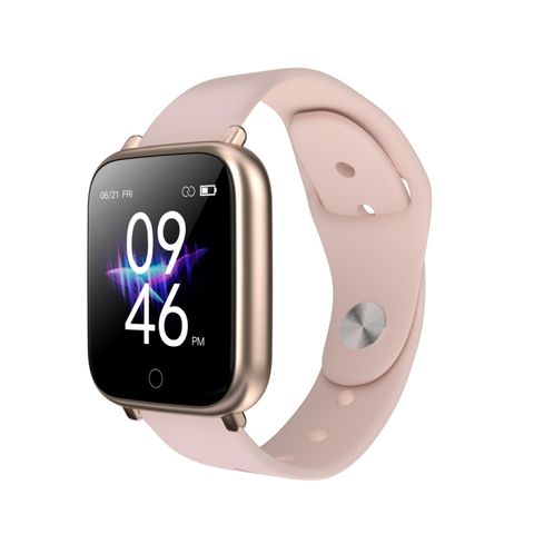 Q1S Smart Watch Pink – Màn hình 1,3 inch LCD, IP68, Nhịp tim & Huyết áp