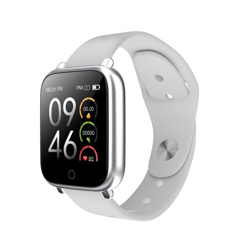 Q1S Smart Watch White – Màn hình 1,3 inch LCD, IP68, Nhịp tim & Huyết áp