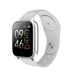  Q1S Smart Watch White – Màn hình 1,3 inch LCD, IP68, Nhịp tim & Huyết áp 