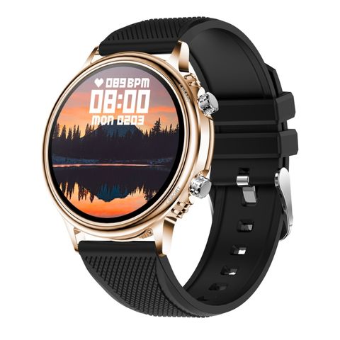 CF81 1.32 inch Đồng hồ thông minh TFT IP67 Silicone Strap Gold – Giám sát nhịp tim, huyết áp, giấc ngủ, nhiều chế độ thể thao
