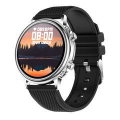  CF81 1.32 inch Đồng hồ thông minh TFT IP67 Silicone Strap Silver – Giám sát nhịp tim, huyết áp, giấc ngủ, nhiều chế độ thể thao 