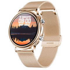  CF81 1.32 inch Đồng hồ thông minh TFT IP67 Steel Strap Gold – Giám sát nhịp tim, huyết áp, giấc ngủ, hỗ trợ nhiều chế độ thể thao 