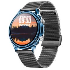  CF81 1.32 inch Đồng hồ thông minh TFT IP67 Steel Strap Silver Blue – Giám sát nhịp tim, huyết áp, giấc ngủ, hỗ trợ nhiều chế độ thể thao 