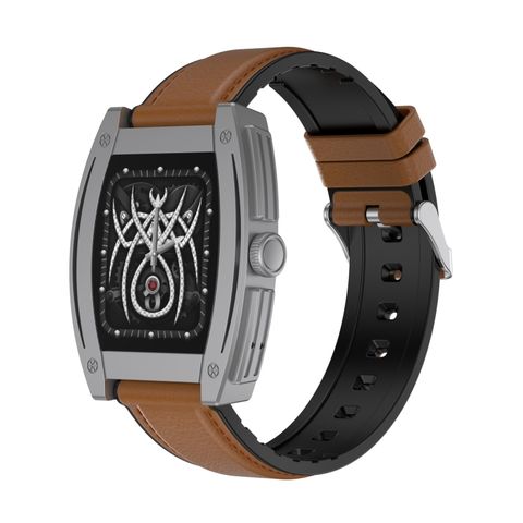 Đồng hồ thông minh N72 Leather Brown - 1.57 inch Bluetooth 5.2, gọi điện & đo nhịp tim