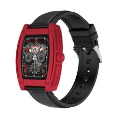  Đồng hồ thông minh N72 Leather Red - 1.57 inch Bluetooth 5.2, gọi điện & đo nhịp tim 