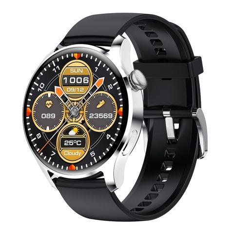 Đồng hồ thể thao M103 Silicone Strap Silver – Màn hình IPS 1.35 inch, gọi Bluetooth, theo dõi sức khỏe