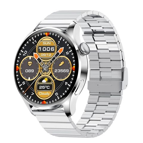 Đồng hồ thể thao M103 Steel Strap Silver – Màn hình IPS 1.35 inch, gọi Bluetooth, theo dõi sức khỏe