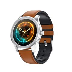  MX10 Brown Leather – 1.28 inch IPS, Đồng hồ thông minh chống nước IP68, Hỗ trợ cuộc gọi Bluetooth 