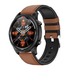  Đồng hồ thông minh TW26 Brown Leather  – Màn hình IPS 1,28 inch, chống nước IP67 