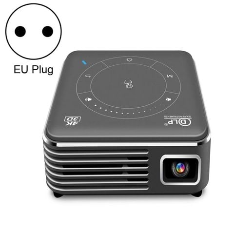 Máy chiếu thông minh DLP 854x480 Android 9.0, 4GB+32GB, điều khiển hồng ngoại, EU Plug