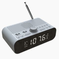  BT-A5 LED Trắng – Đài phát thanh đồng hồ FM tích hợp loa Bluetooth 