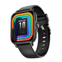  Đồng hồ thông minh silicon GT50 Black – 1.69 inch, chống nước IP67, Bluetooth & NFC tiện ích 