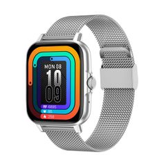  Đồng hồ thông minh GT50 Silver Steel – 1.69 inch, Bluetooth Gọi / NFC, chống nước IP67 
