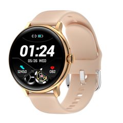  Đồng hồ thông minh Q71 Pro Gold 1,28 inch TFT, Nhắc nhở cuộc gọi & Sức khỏe 