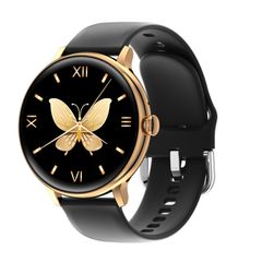  Đồng hồ thông minh Q71 Pro Black Gold 1,28 inch TFT, Nhắc nhở cuộc gọi & Sức khỏe 