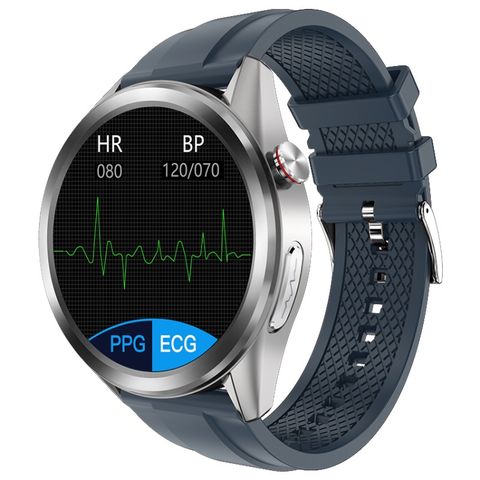Đồng hồ thông minh W10 Bạc và Xanh – Màn hình PPG & ECG, theo dõi sức khỏe toàn diện