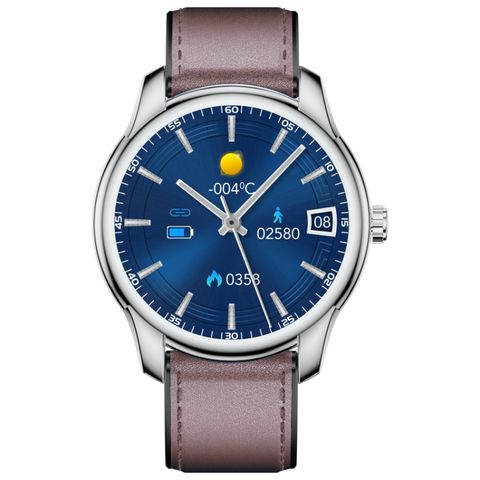 Đồng hồ thông minh W9 Bạc và Cà phê tối – Màn hình 1.3 inch, theo dõi sức khỏe, chống nước IP67