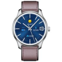  Đồng hồ thông minh W9 Bạc và Cà phê tối – Màn hình 1.3 inch, theo dõi sức khỏe, chống nước IP67 