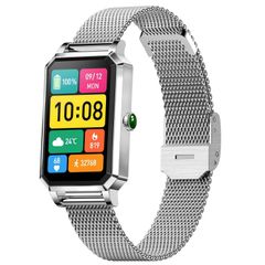  Đồng hồ thông minh NX2 Bạc – Màn hình 1.13 inch, Theo dõi sức khỏe & Chu kỳ sinh lý cho phụ nữ 