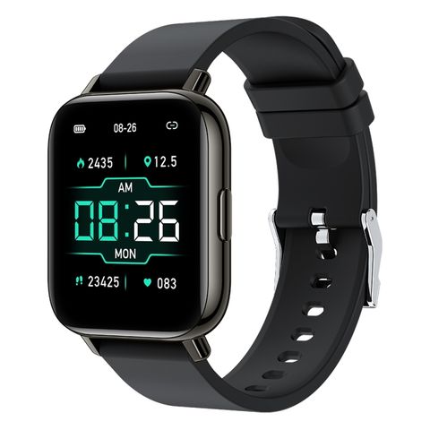 Rogbid Rowatch 2S Black – Đồng hồ thông minh vuông 1.65 inch, chống nước IP68, theo dõi huyết áp & giấc ngủ