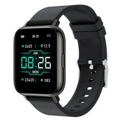  Rogbid Rowatch 2S Black – Đồng hồ thông minh vuông 1.65 inch, chống nước IP68, theo dõi huyết áp & giấc ngủ 