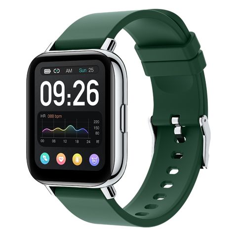 Rogbid Rowatch 2S Green – Đồng hồ thông minh vuông 1.65 inch, chống nước IP68, theo dõi huyết áp & giấc ngủ