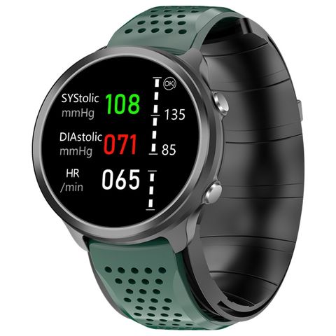 Đồng hồ thông minh P30 Green TPU Band  – Màn hình IPS 1.3 inch, Đo huyết áp bơm khí, Chống nước IP67