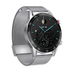  SK7Plus Silver Steel Strap – Đồng hồ thông minh thép bạc sang trọng, IP68 
