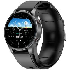  Đồng hồ thông minh P50 Black Silicone - 1.3 inch đo huyết áp, nhiệt độ cơ thể chính xác 