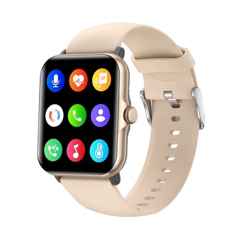 NK19 Beige – Màn hình 1.69 inch sắc nét, Cuộc gọi Bluetooth, Theo dõi nhịp tim & giấc ngủ