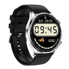 AK32 1,36 inch Silicone Watch Band Silver Black – Đồng hồ thông minh 