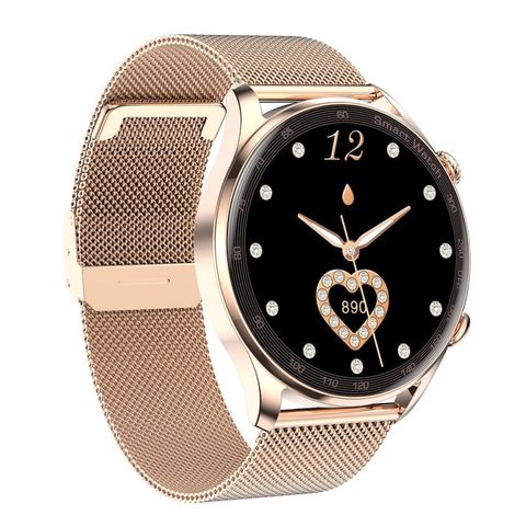 AK32 1,36 inch Silicone Steel Watch Band(Gold)  – Đồng hồ thông minh