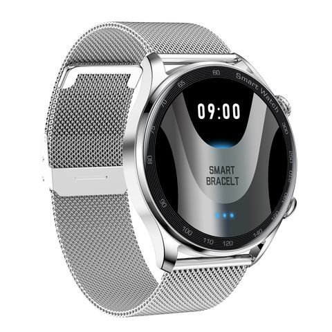 AK32 1,36 inch Silicone Steel Watch Band(Silver)  – Đồng hồ thông minh