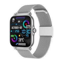  GT30 1.69 inch Bạc - màn hình TFT Đồng hồ thông minh, Steel BNAD IP67 