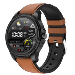  Đồng hồ thông minh E89 1,32 inch Brown – Theo dõi sức khỏe thông minh, AI & ECG 