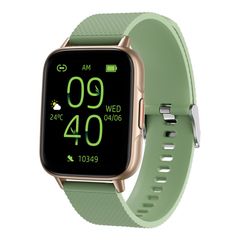  Đồng hồ thông minh FW02 Green  - 1.7 inch, theo dõi nhịp tim và oxy trong máu, dây silicon chống nước IP67 
