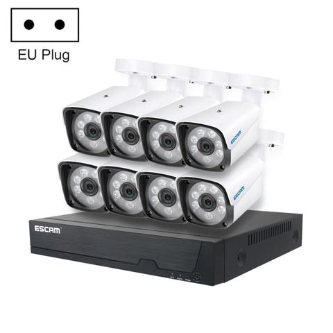 Hệ thống bảo mật ESCAM PVR608 HD 1080P 8CH H.265 POE NVR (EU Plug)