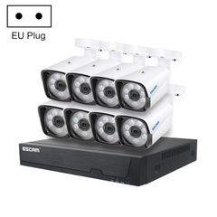  Hệ thống bảo mật ESCAM PVR608 HD 1080P 8CH H.265 POE NVR (EU Plug) 