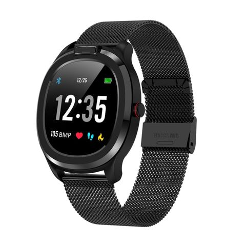 Đồng hồ thông minh T01 Black Steel Watch Strap – Màn hình 1,3 inch, chống nước IP68, dây thép